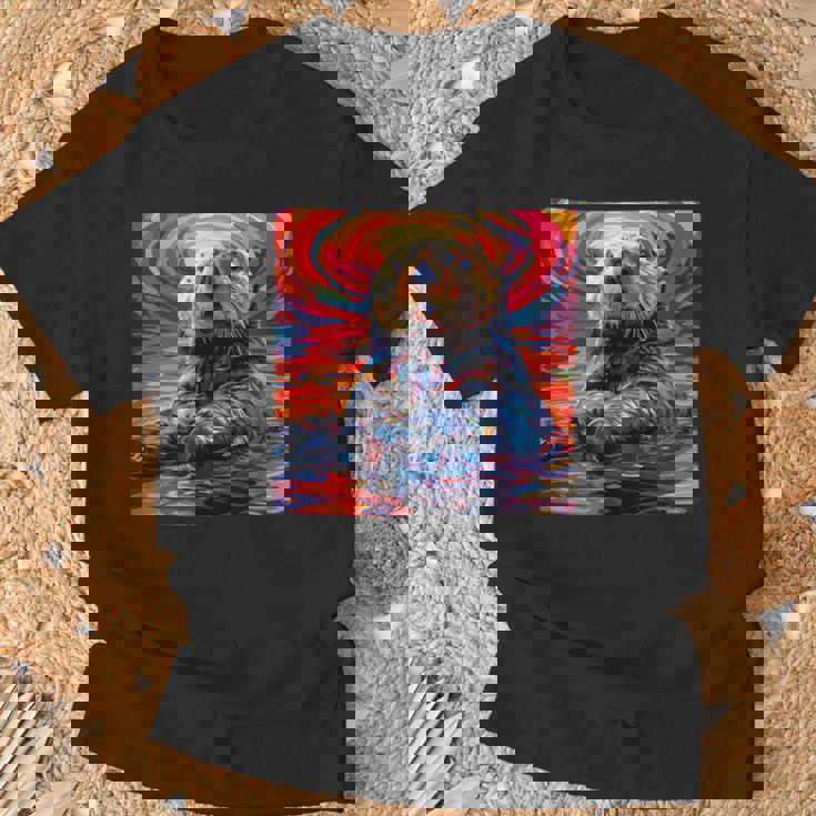 ラッコ カラフル グラフィック Tシャツ 高齢者への贈り物