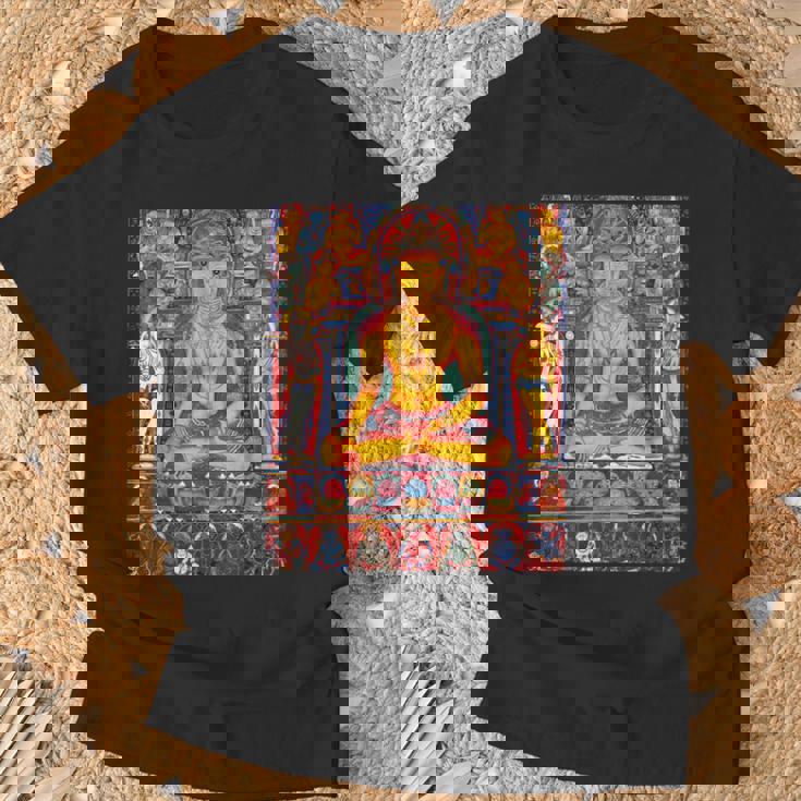 ラトナサンバヴァ チベット仏教 タンカ 曼荼羅 仏教 Tシャツ 高齢者への贈り物