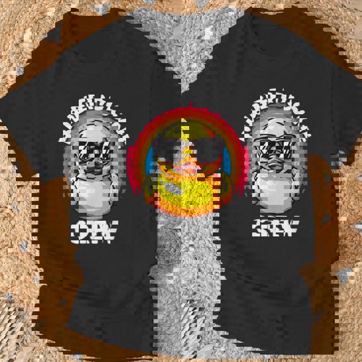 ラバーダッキークルーアイラブダックスラバーズファニーラバーダック Tシャツ 高齢者への贈り物