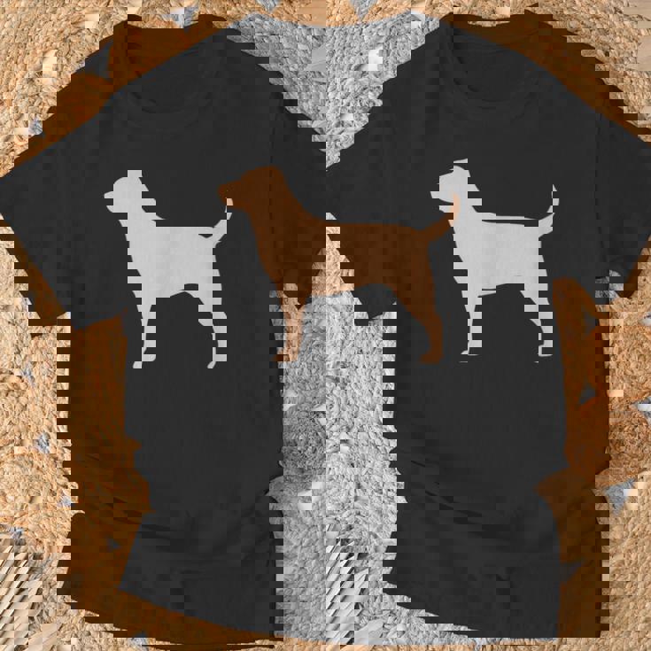 ラブラドールレトリバー 犬のシルエット Tシャツ 高齢者への贈り物