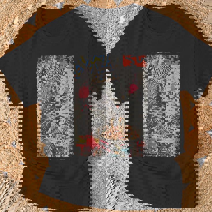 ラーメンヌードル 猫 ヴィンテージ 日本 Hip Hopヒップホップ かわいい オタク レトロ 猫 マンガ アニメ Tシャツ 高齢者への贈り物