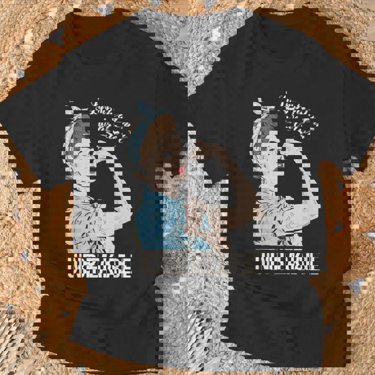 リンパ浮腫の意識 彼女の戦士 壊れないサポート Tシャツ 高齢者への贈り物