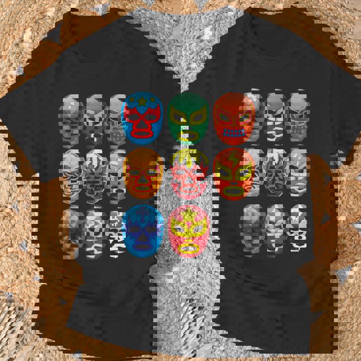 ルチャリブレ レスラーマスク かわいいフリーファイティングギフト Tシャツ 高齢者への贈り物