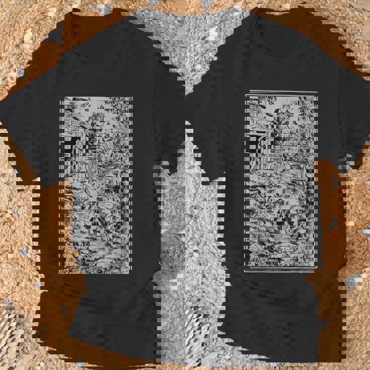 ルーカス・クラナッハによる人狼の攻撃 ゴシック グランジー オカルトアート Tシャツ 高齢者への贈り物