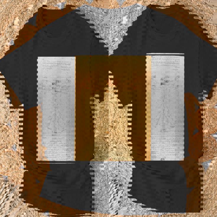 レオナルド・ダ・ヴィンチのウィトルウィウス人 Tシャツ 高齢者への贈り物