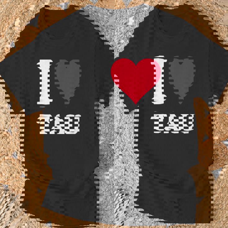 レッドハート I Love Tau Tシャツ 高齢者への贈り物