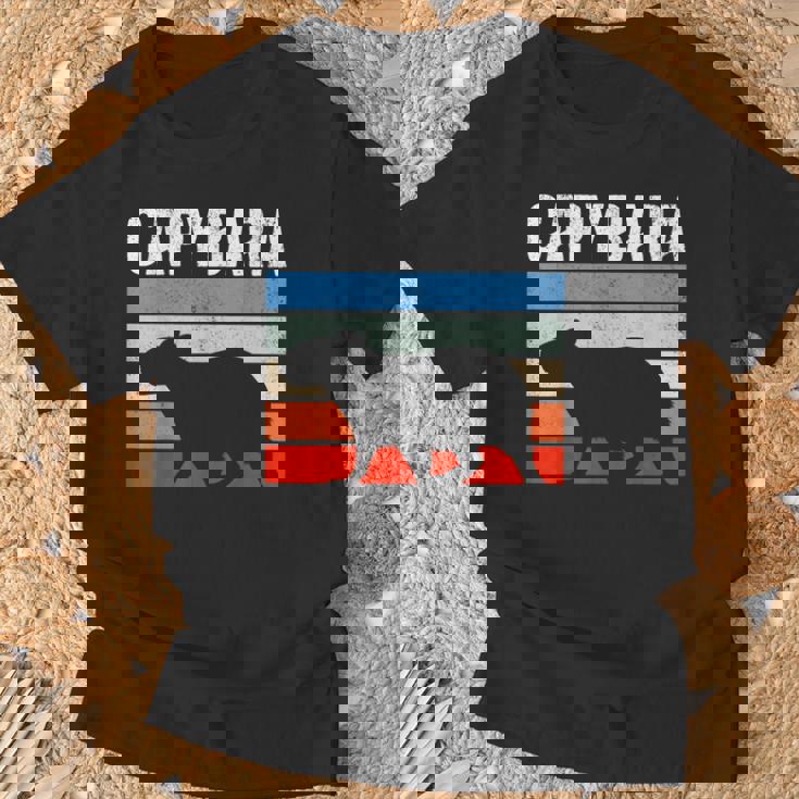 レトロ ビンテージ カピバラ かわいい 動物 Tシャツ 高齢者への贈り物