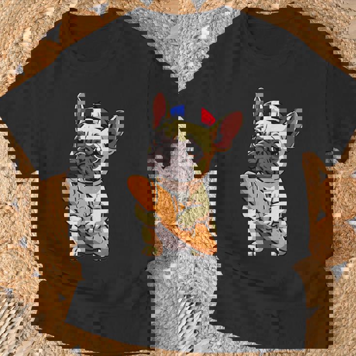 レトロ ヴィンテージ かわいい フレンチブルドッグ パリ お土産 ギフト Tシャツ 高齢者への贈り物