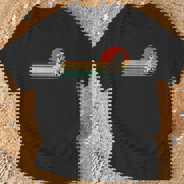 レトロ ヴィンテージ シーズー 子犬 ペット 犬 恋人 シーズー ママ お父さん Tシャツ 高齢者への贈り物