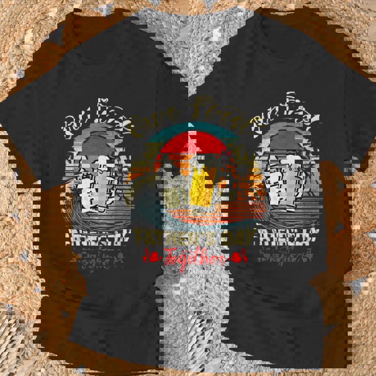 レトロ ヴィンテージ 父の日 初めての父の日 一緒に Tシャツ 高齢者への贈り物