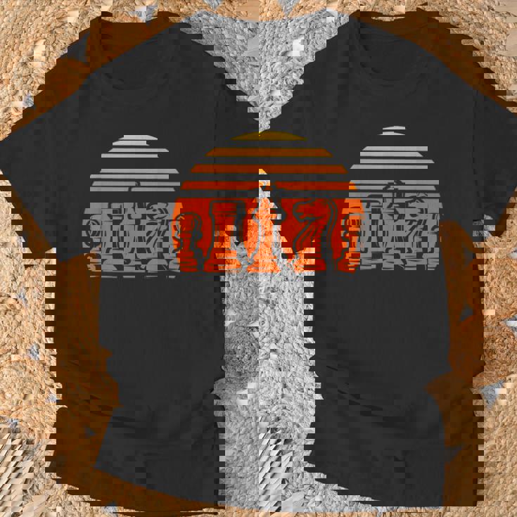 レトロなチェス駒 ヴィンテージ チェックメイト グランドマスター プレーヤー Tシャツ 高齢者への贈り物