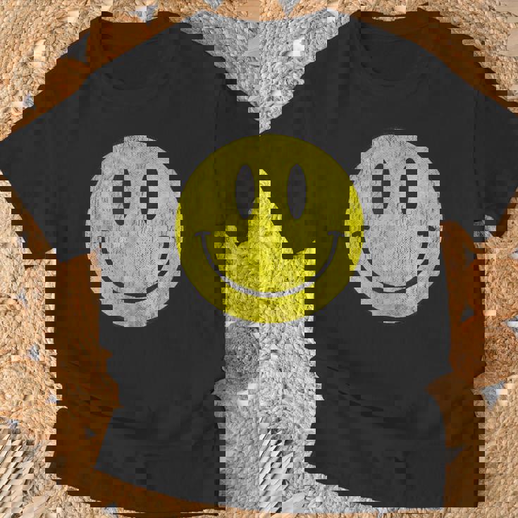 レトロアシッドハウス 80年代90年代ヴィンテージスマイルtシャツ アンティーク調 Tシャツ 高齢者への贈り物