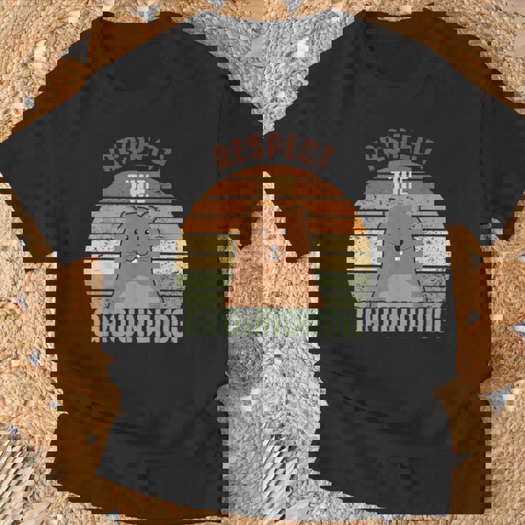 レトロリスペクトザグラウンドホッグハッピーグラウンドホッグデー2025 Tシャツ 高齢者への贈り物