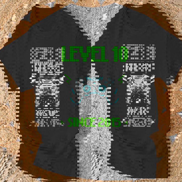 レベル 10 アンロック 素晴らしい 2015 ビデオゲーム 10歳の誕生日 Tシャツ 高齢者への贈り物