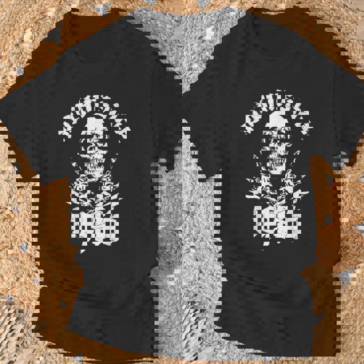 ロッキン・シンス1986年 36歳スカル・ロック・ハンズ Tシャツ 高齢者への贈り物