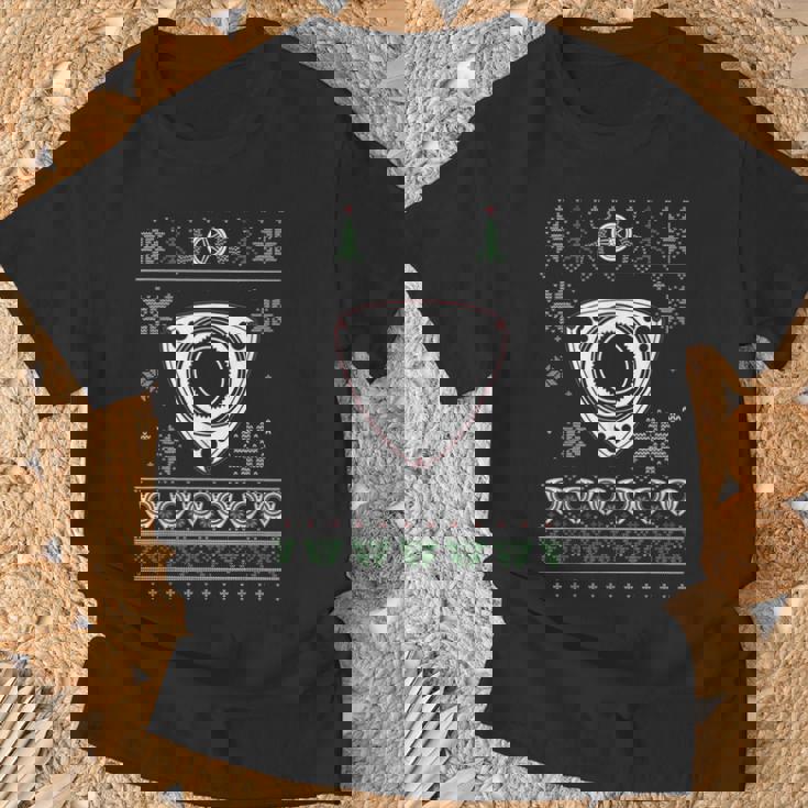 ロータリーエンジン スポーツ 車 恋人 醜いクリスマスデザイン Tシャツ 高齢者への贈り物