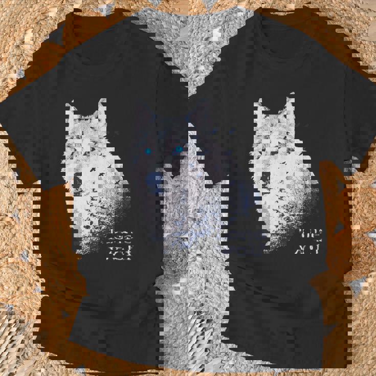 ローンウルフ 森 山 野生 野生動物 雪 オオカミ Tシャツ 高齢者への贈り物