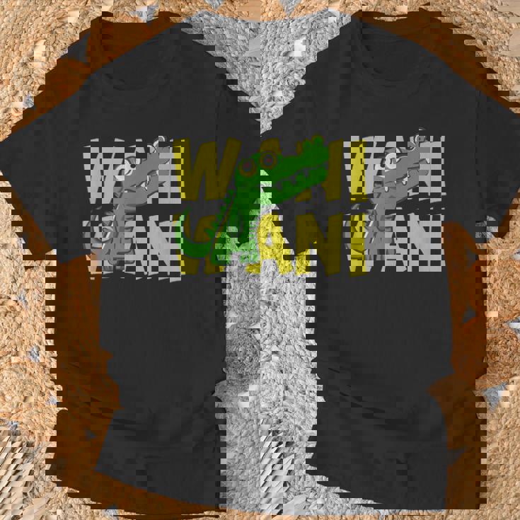 ワニ 鰐 クロコダイル イラスト 爬虫類 おもしろ かわいい おしゃれ ワニ好き Tシャツ 高齢者への贈り物