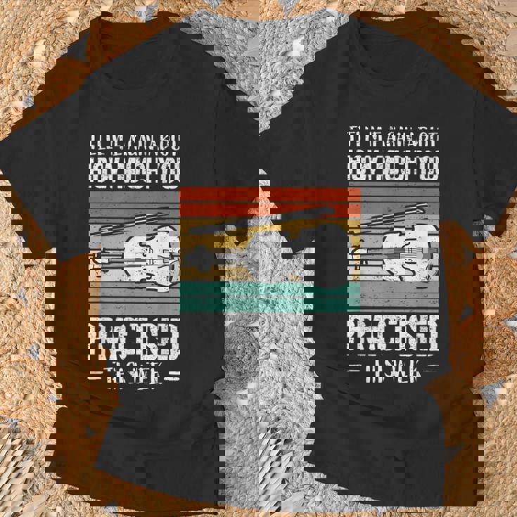 ヴァイオリンプレーヤーヴァイオリン Tシャツ 高齢者への贈り物