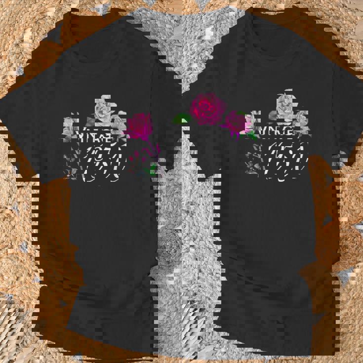 ヴィンテージ 1950 ピンクローズ 75歳 75歳 誕生日 母の日 Tシャツ 高齢者への贈り物