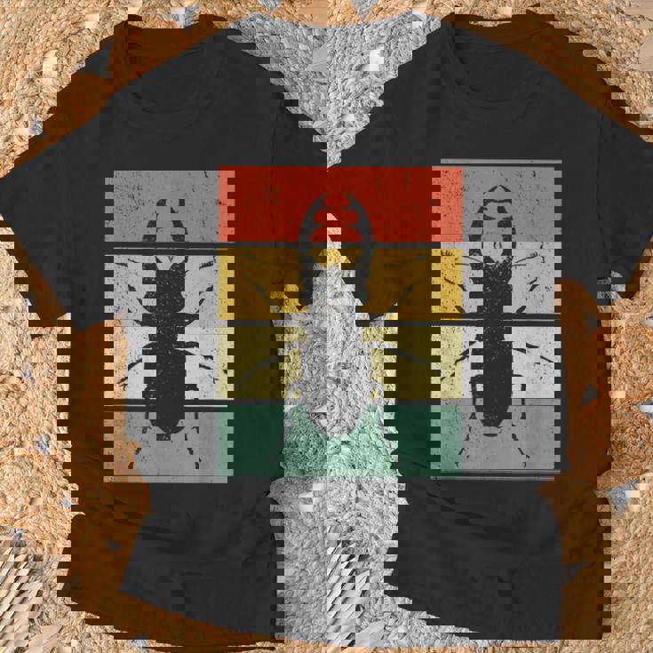 ヴィンテージ クワガタ カブトムシ 虫 Tシャツ 高齢者への贈り物