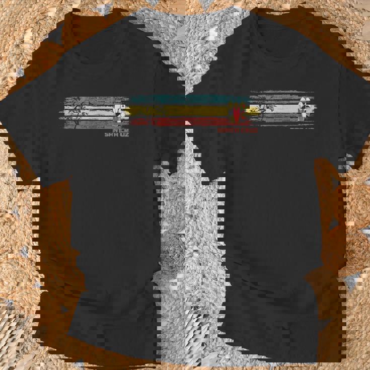 ヴィンテージ サンタクルーズ レトロ サーファー ビーチ サンタクルーズ カリフォルニア Tシャツ 高齢者への贈り物