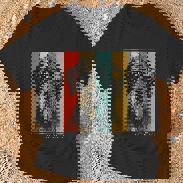 ヴィンテージ ジャイアント シュナウザー 犬 ママ パパ キッズ メンズ レディース Tシャツ 高齢者への贈り物