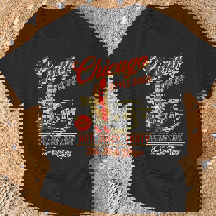 ヴィンテージ ダーティ グリンゴ シカゴスタイル ホットドッグ レトロ バイカー Tシャツ 高齢者への贈り物