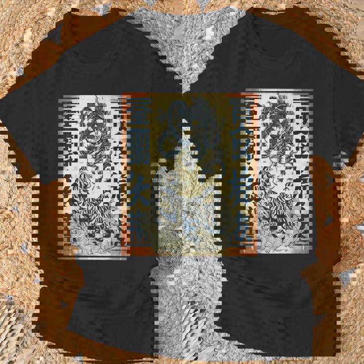 ヴィンテージ ドラゴン ファイティングタイガー Tシャツ 高齢者への贈り物