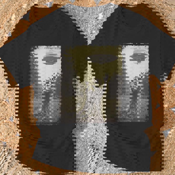 ヴィンテージ ヒップスター レトロ Hip Hop Uap ストリートウェア エイリアン 面白い Ufo ラクーン Tシャツ 高齢者への贈り物