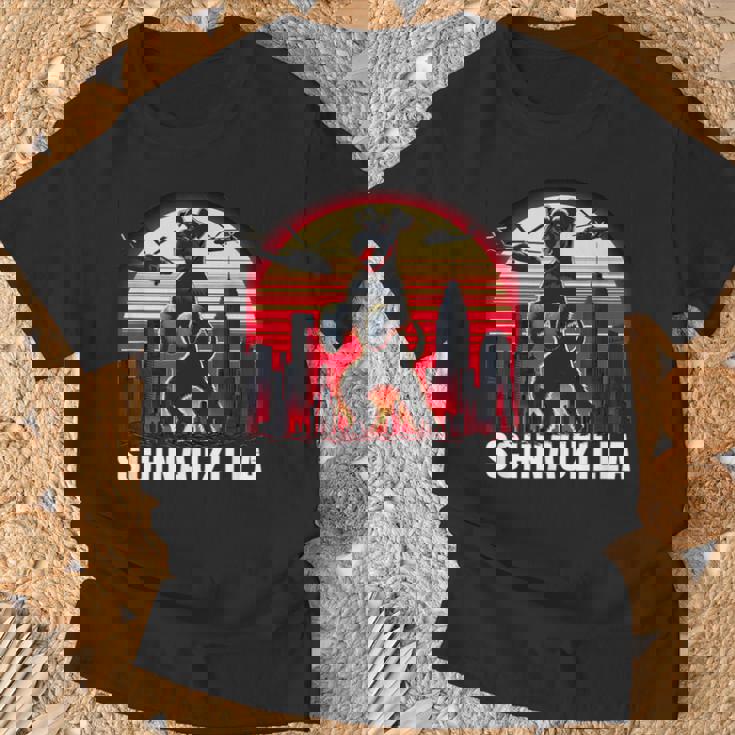 ヴィンテージ ミニ シュナウザー シュナウジラ アンティーク調 動物愛好家 Tシャツ 高齢者への贈り物