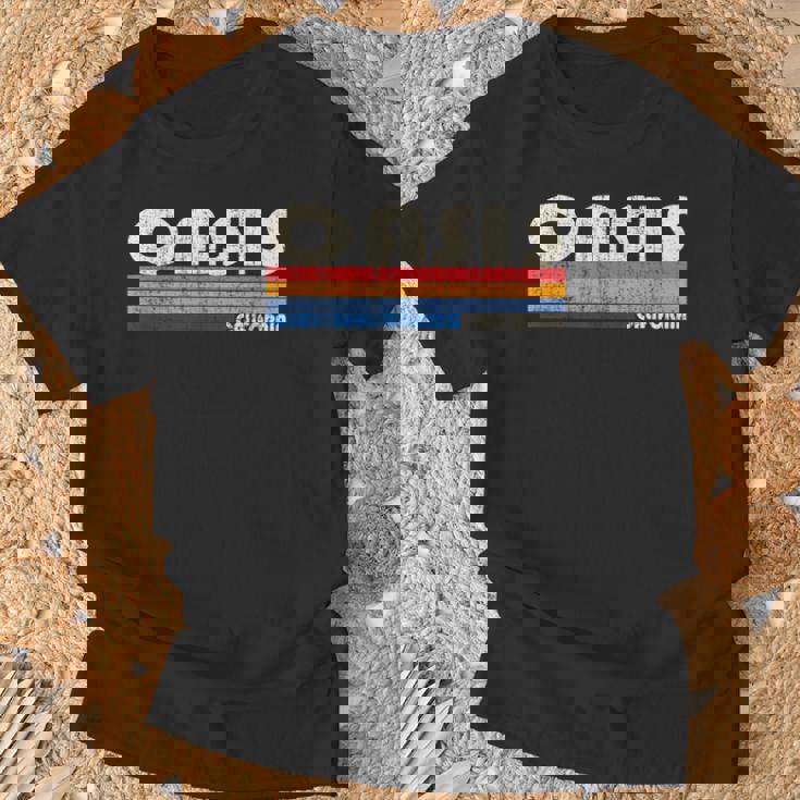 ヴィンテージ レトロ 70年代 80年代スタイル オアシスの故郷、Ca Tシャツ 高齢者への贈り物