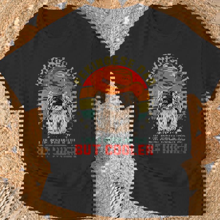 ヴィンテージ レトロ ペキニーズパパ Like Regular Dad But Cooler Tシャツ 高齢者への贈り物