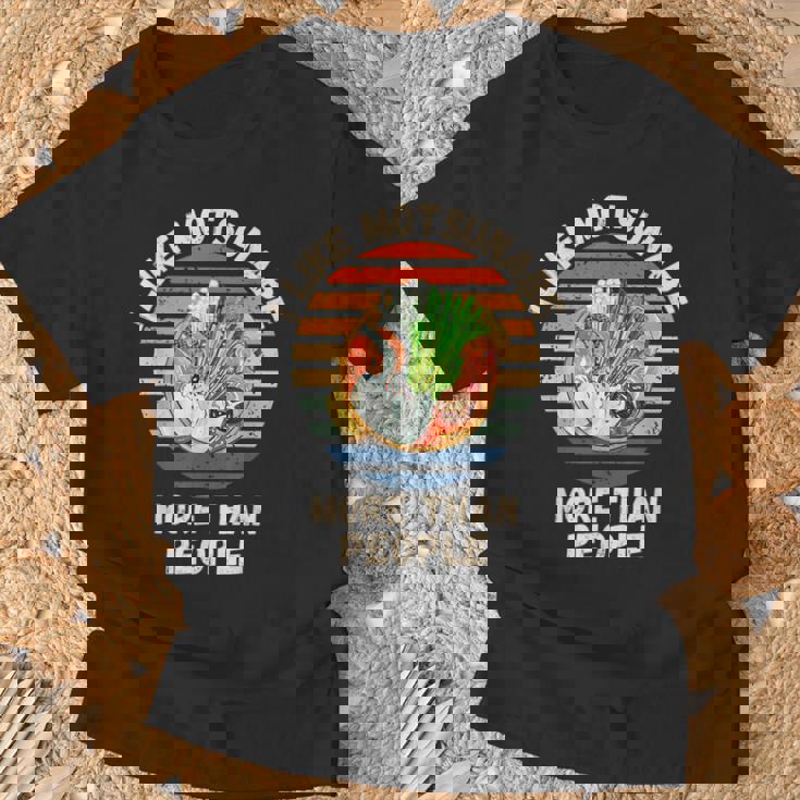 ヴィンテージ 人よりモツナベが好き レトロ もつ鍋 Tシャツ 高齢者への贈り物