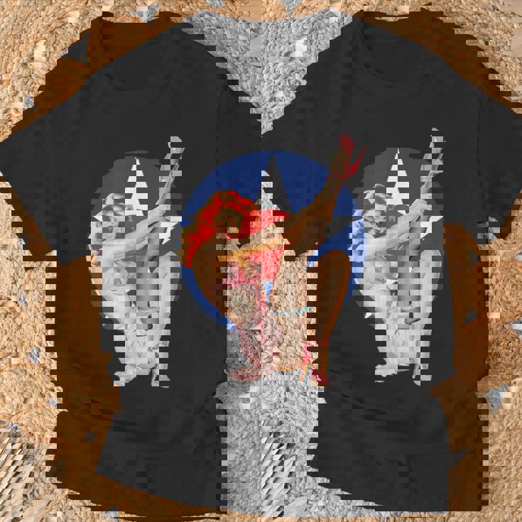 ヴィンテージ 愛国心ピンナップガール Tシャツ 高齢者への贈り物