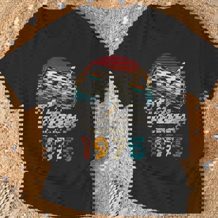 ヴィンテージ1975バースデー50年カセットペンシル Tシャツ 高齢者への贈り物