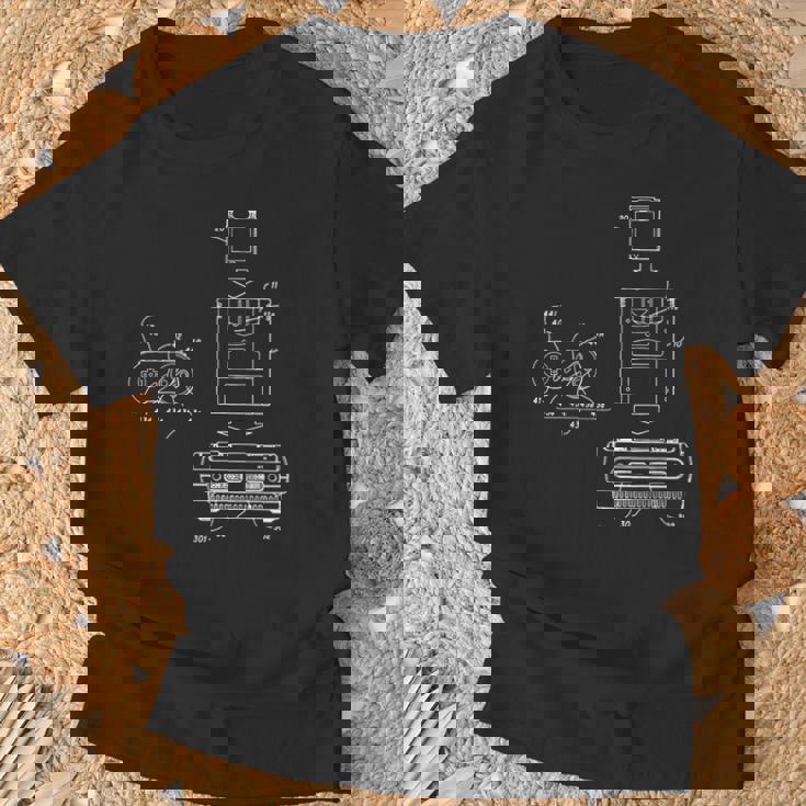 ヴィンテージゲーム図 Tvビデオゲームコンソール レトロチャート Tシャツ 高齢者への贈り物