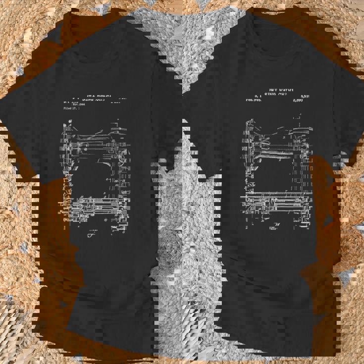 ヴィンテージミシンブループリントシャツ ニットキルティング Tシャツ 高齢者への贈り物