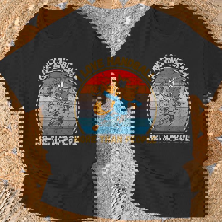 ヴィンテージ馬 I Love Handball More Than People Tシャツ 高齢者への贈り物