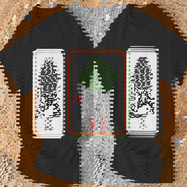 一索 麻雀 牌 おもしろ グッズ 服 面白いtシャツ 文字入り 面白い 文字 ネタ レトロ麻雀愛好家へ Tシャツ 高齢者への贈り物