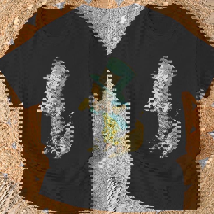 不思議の国のアリス マッドハッター ビンテージイラスト Tシャツ 高齢者への贈り物