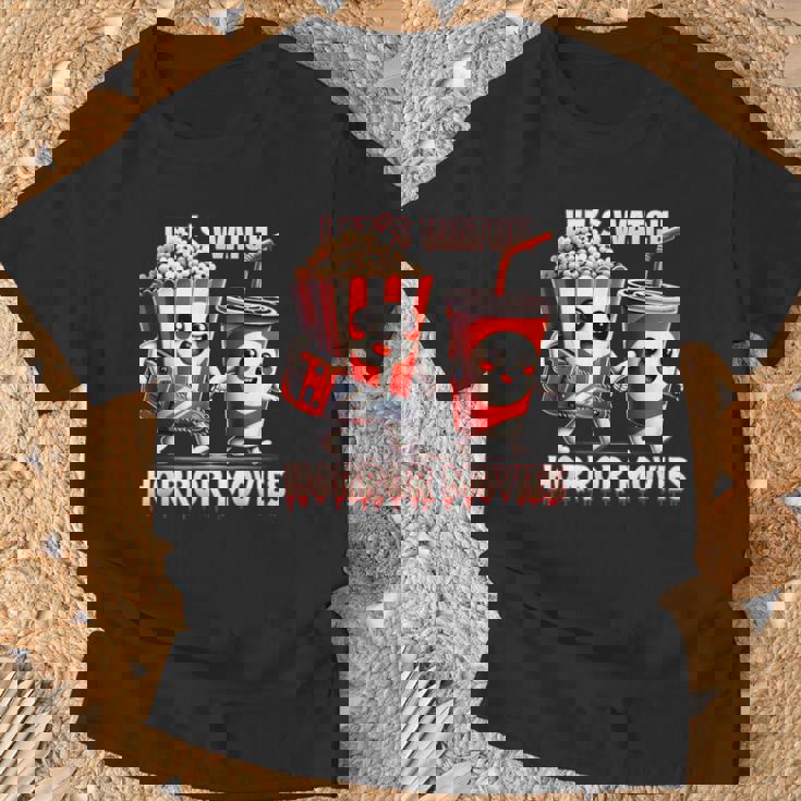 不気味なハロウィン映画愛好家 ホラー映画を見よう Tシャツ 高齢者への贈り物