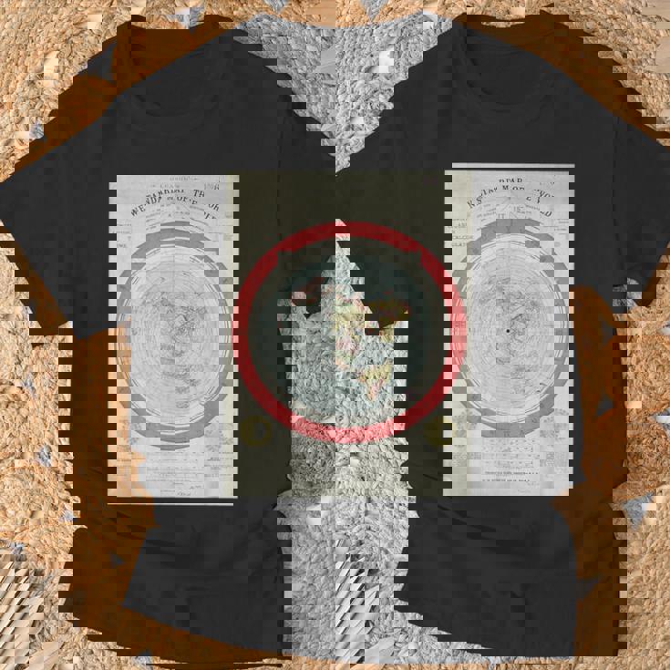 世界標準地図 フラットアースオリジナル Tシャツ 高齢者への贈り物