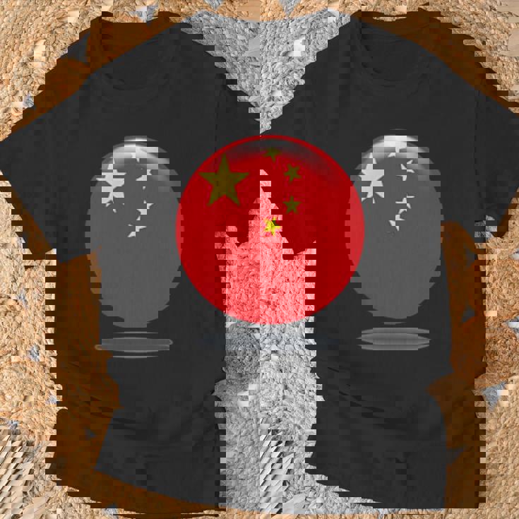 中国国旗サークル 中国人と中国を愛する方 Tシャツ 高齢者への贈り物