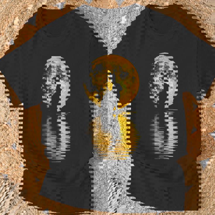 中秋節月 うさぎ シルエット 月餅 恋人 Tシャツ 高齢者への贈り物