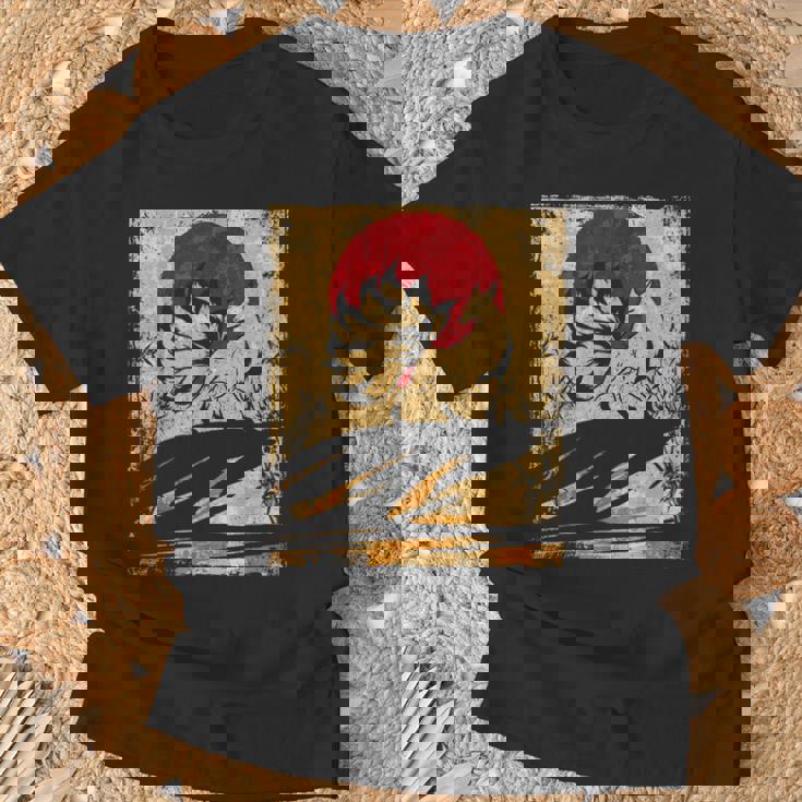 九尾の狐 日本のレトロアート Tシャツ 高齢者への贈り物