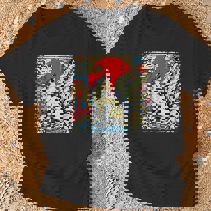 九尾狐 きつね Tシャツ 高齢者への贈り物