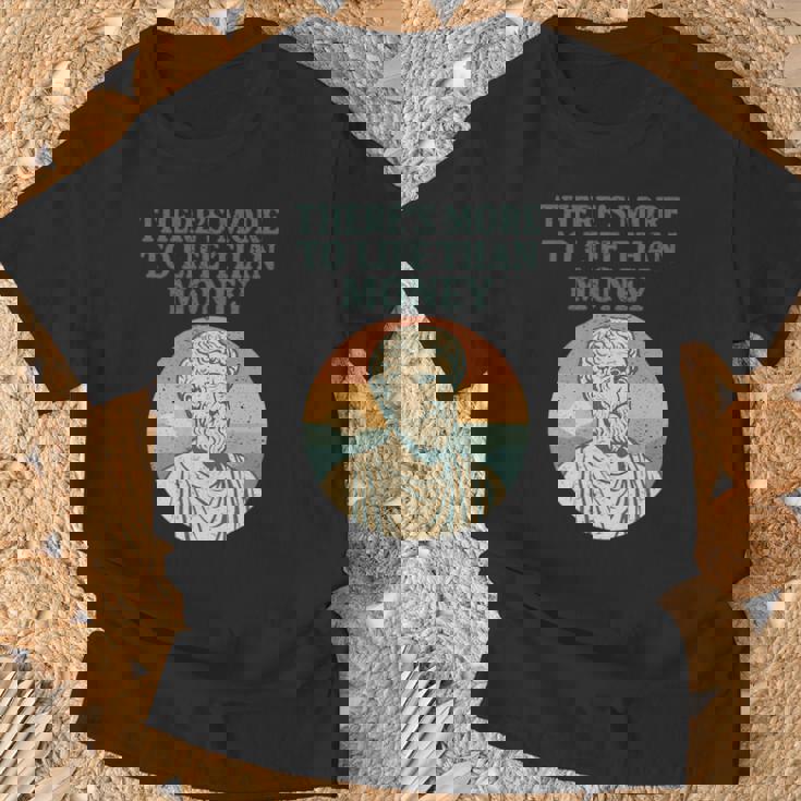 人生にはお金以上のものがあります 哲学者古代 長袖tシャツ Tシャツ 高齢者への贈り物