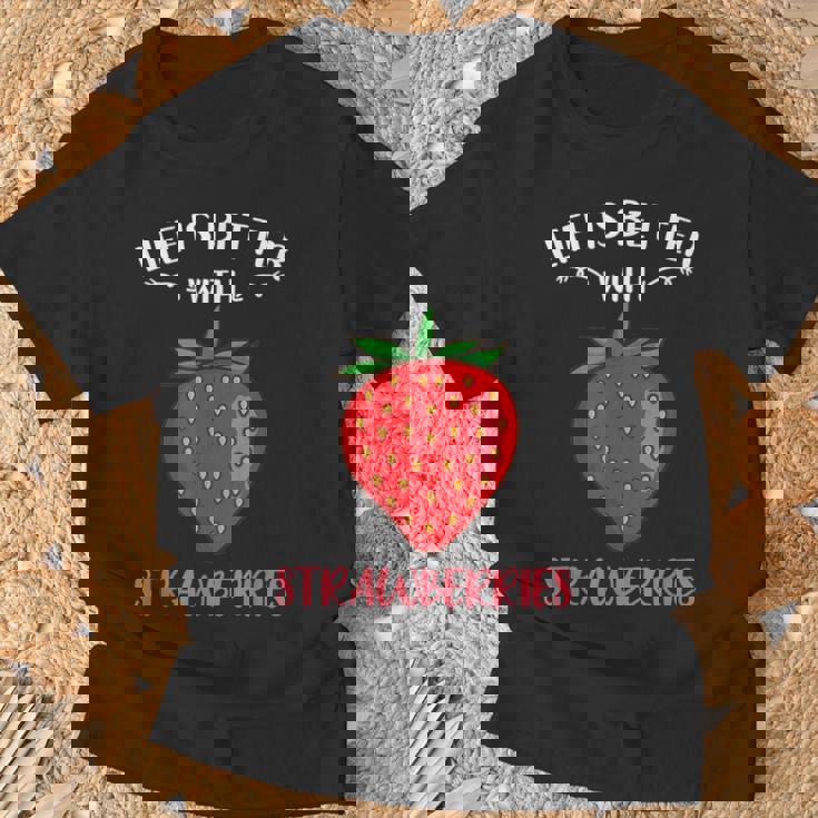 人生はイチゴとベターです Tシャツ 高齢者への贈り物