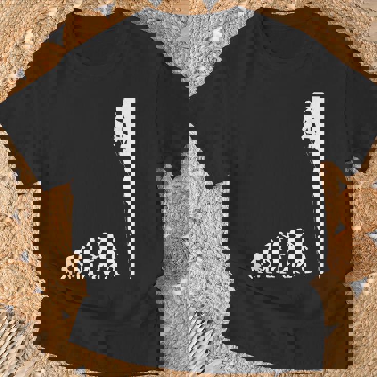 人類の進化 ロッククライミング エイドクライミング フリークライミング アルパインクライミング 登攀 登山 ボルダリング Tシャツ 高齢者への贈り物